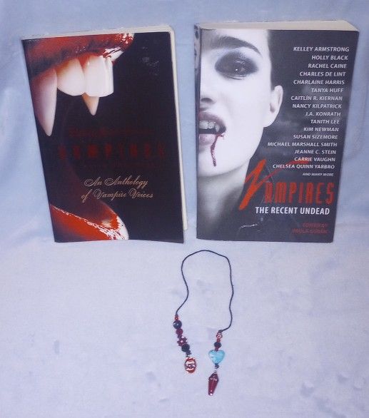 Vampire Books The Recent Dead & Vampires In Their Own Words & Bearded Bookmark 