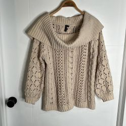 Moon &amp;  Madison knit crème sweater size medium
