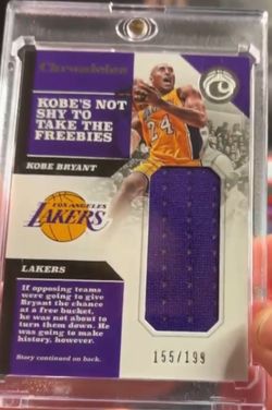 2017-18 Panini Chronicles Kobe Bryant GAME USED memorabilia card #CS-KBR 155/199