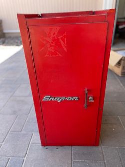 Snap-On Red Metal Side Hanging Tool Cabinet