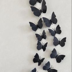 3D Butterfly Stickers/magnets (Pack Of 12)