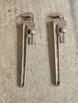 Vintage CRAFTSMAN & Ridgid Straight Pipe Wrenches