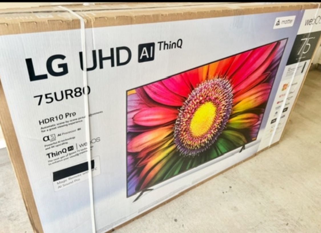 75 Lg Tv Smart 4k HDTV In Box 6 Month Warranty. Free Delivery