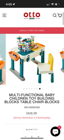 Multifunctional children’s building block table