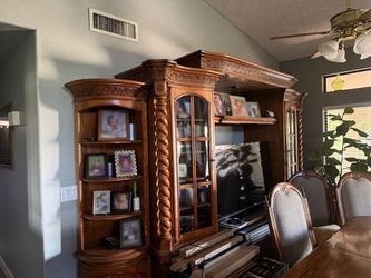 Solid wood TV console