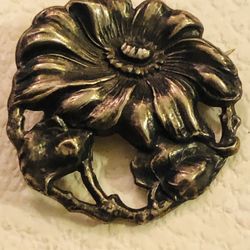 Vintage Sterling Silver Hand Made Beautiful Brooches Pins 