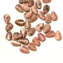 5 For $50!! Rhodochrosite Feather Beads