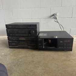 Vintage Pioneer Stereo System RX-540 + PD-F906 + Equalizer + Dual Cassette - No Speakers