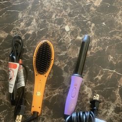 Heat Brush And Curling Wand 