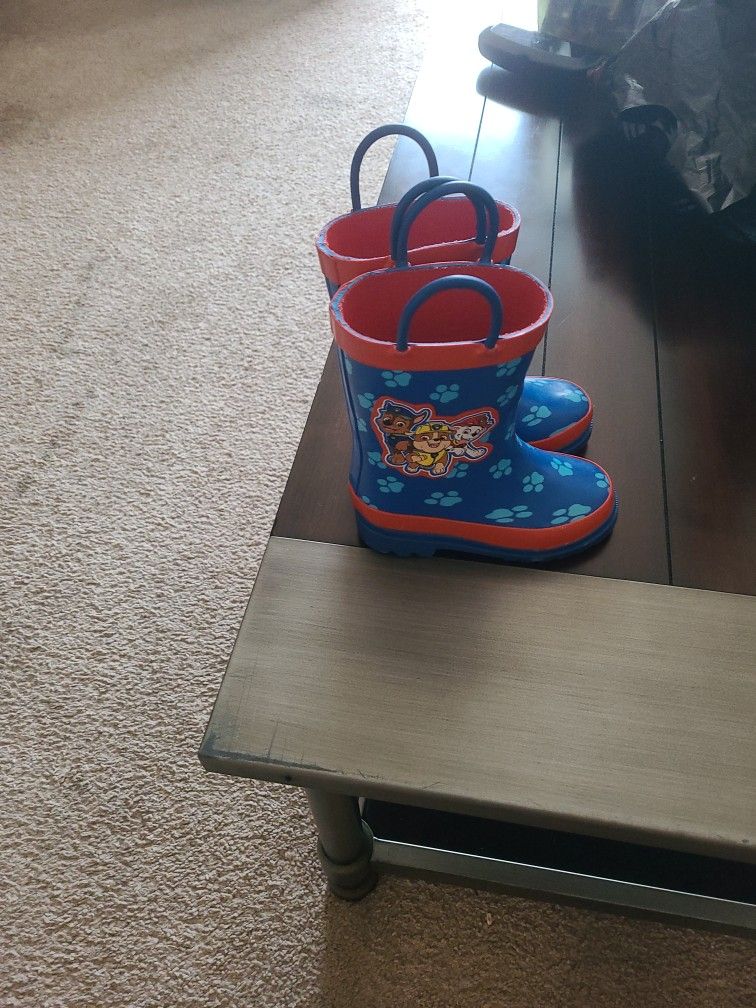 Little Boys PAW Patrol Rain Boots Size 7