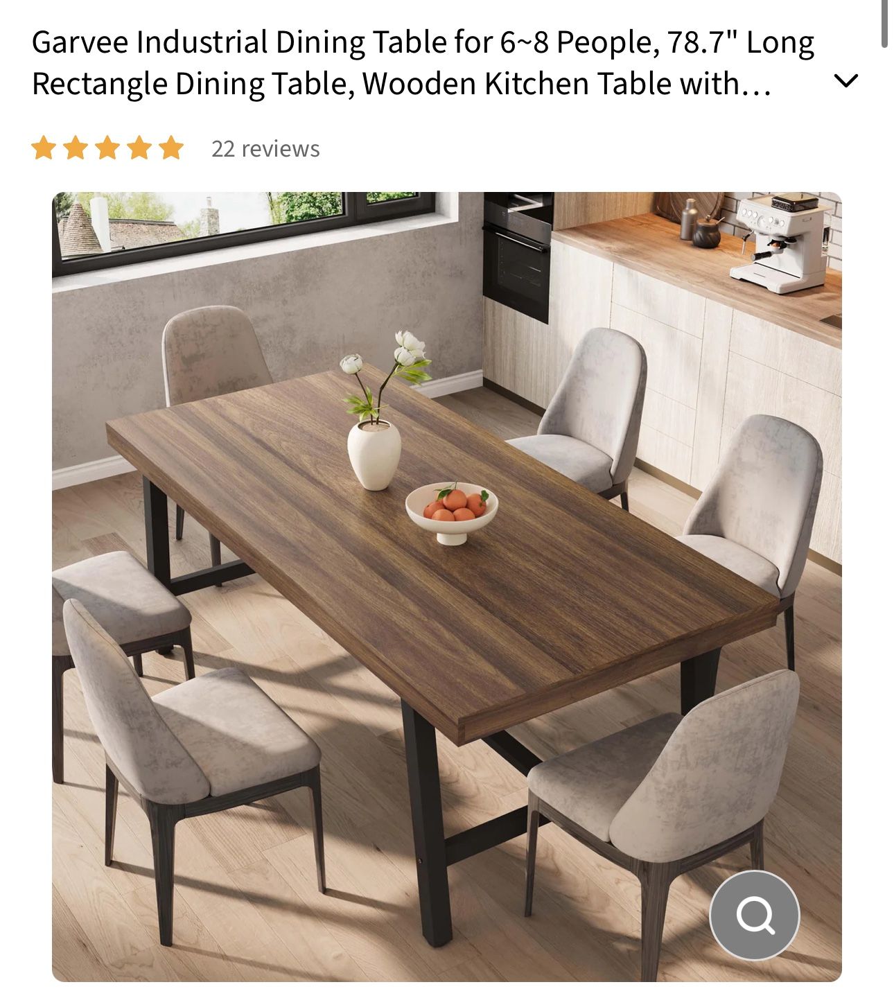 Garvee Industrial Dining Table (table only) 