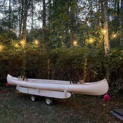 White Canoe With Stand