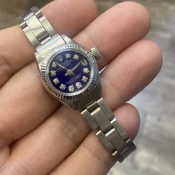 Rolex Ladies Blue Face Box Papers Buy Sale Trade Original