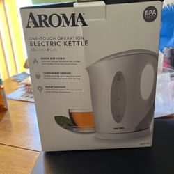 Aroma One Touch Operation Electric Kettle 1.5 Liter/6 Cups Smartshutoff