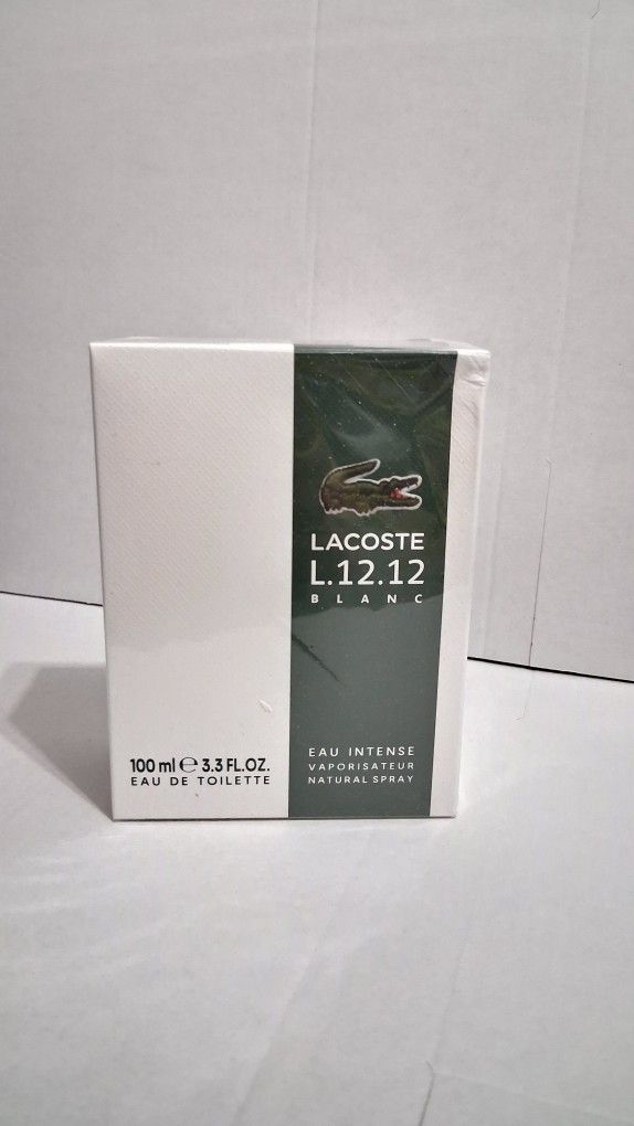 Lacoste L.12.12 Blanc Eau Intense 100ml Eau de Toilette (Brand New Sealed)