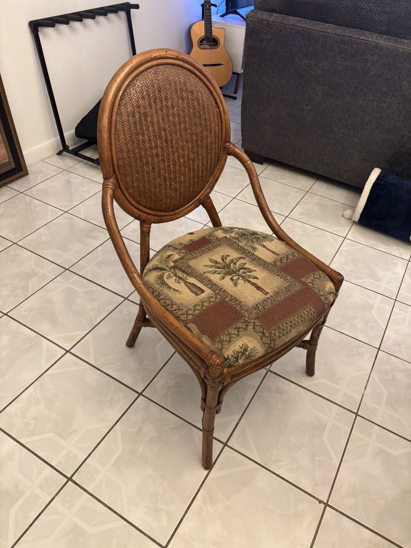 Antique Chair & Lamp