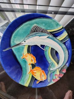 Marlin And Garibaldi Art Plate/ Low Profile Bowl 