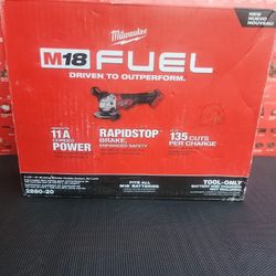 MILWAUKEE M18 FUEL 18V LITHIUM-ION BRUSHLESS CORDLESS 4-1/2-IN / 5-IN. GRINDER W/ PADDLE SWITCH ( TOOL ONLY  )