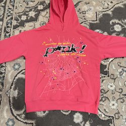 Pink Sp5der Hoodie | Size Small