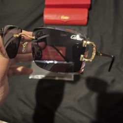 Black Tinted Cartier Glasses 