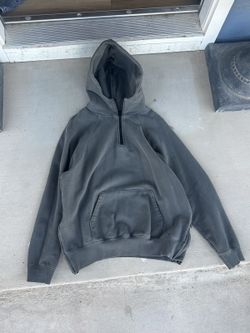 Fear of God Essentials Side Zip Quarter Zip Hoodie - Mens M, Grey