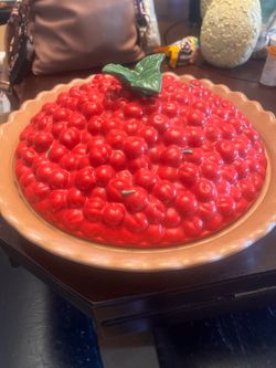 Vintage cherry pie keeper