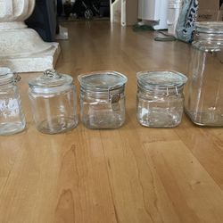 Assorted Glass Jars Mason/ball Brand 