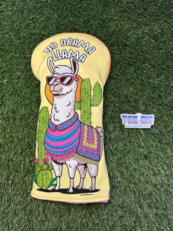 No Drama Llama Leather Driver Head Cover Craftsman Golf