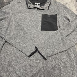 Duluth Trading Grey and black quarter snap fleece with pocket.  Men’s XXL  #fleecelove