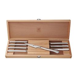 NEW Zwilling Steak Knife Set (8pc) – Stainless Steel + Case