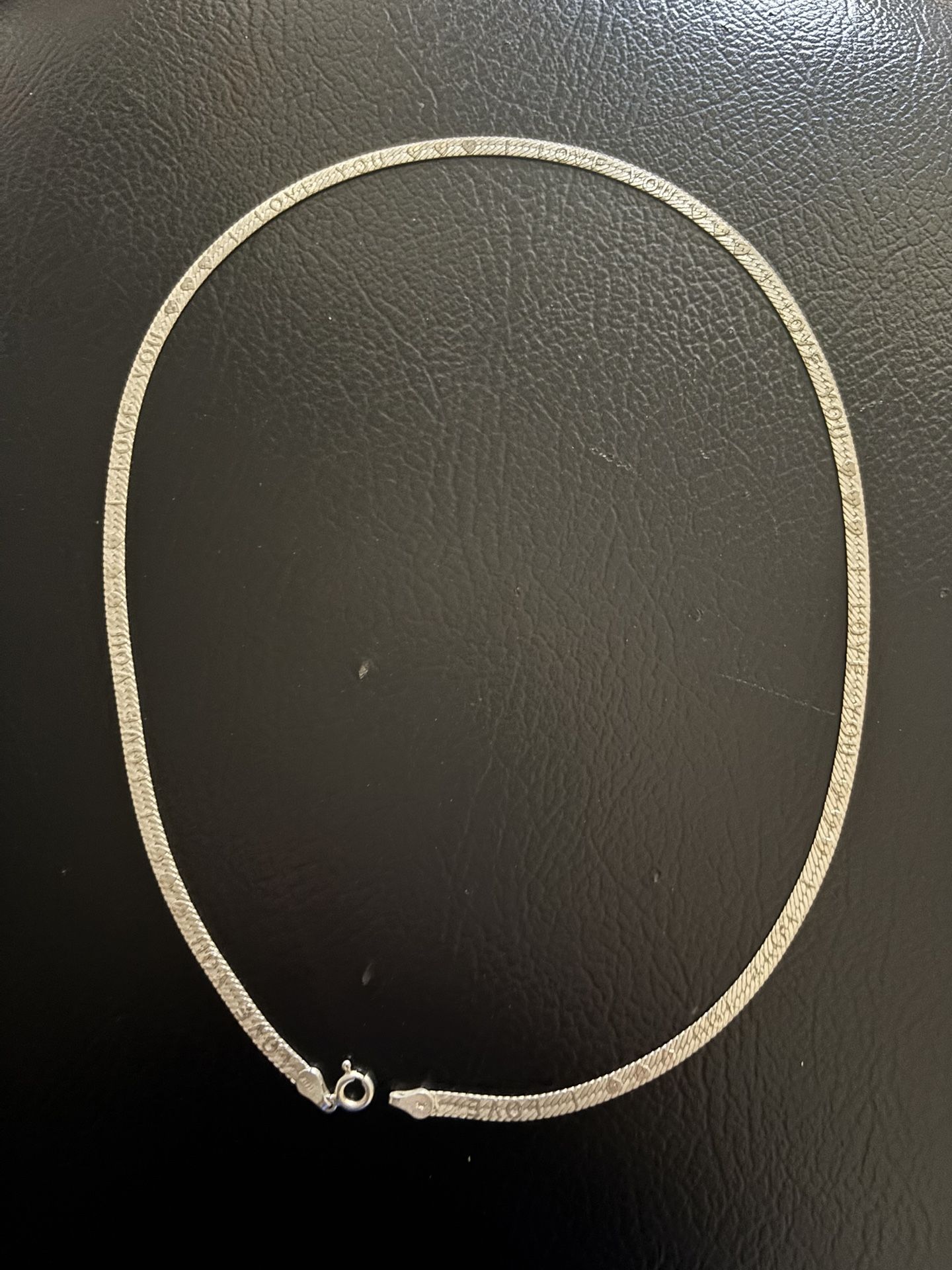 18" Sterling Silver Herringbone Necklace