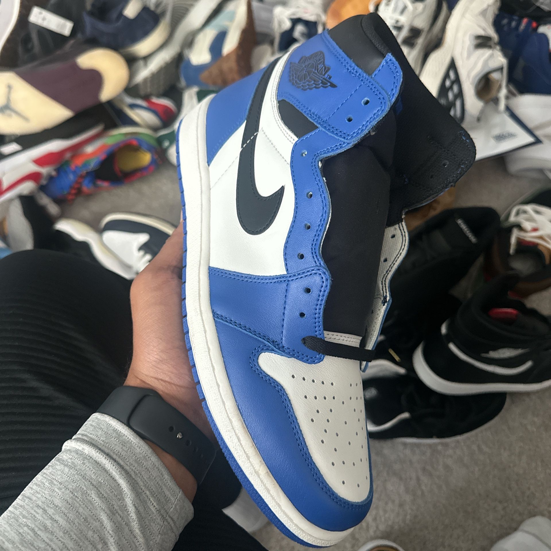 White And Blue Jordan 1’s