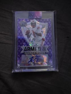 Justin Fields Leaf Metal Draft Armed & Dangerous Auto Card