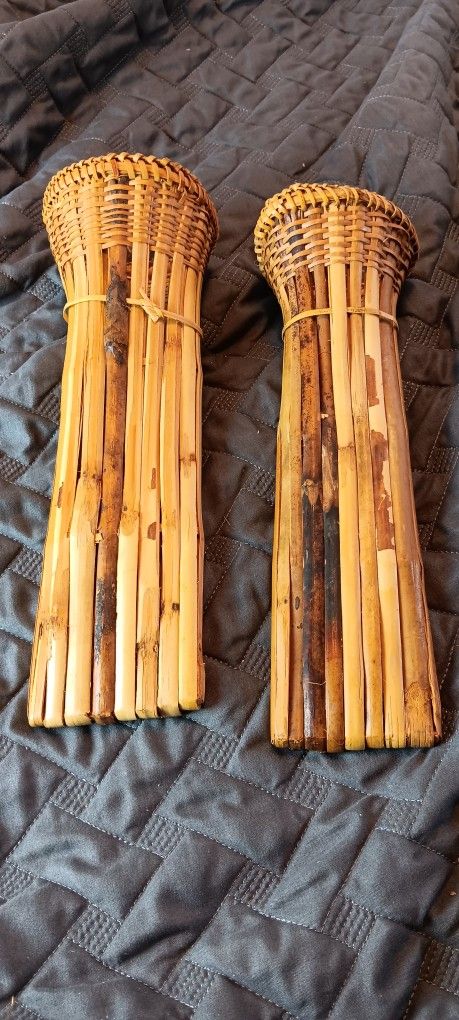 Vintage Bamboo Quiver/Scabbard Holders