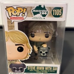 Funko POP! Television Australia Zoo Steve Irwin with Sui #1105 Vinyl Figure