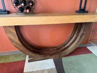 Solid Butcher Block Console Table