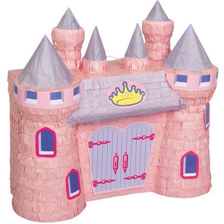 Princess Castle Pinata, 16.75 x 16.5 in, Pink, 1ct