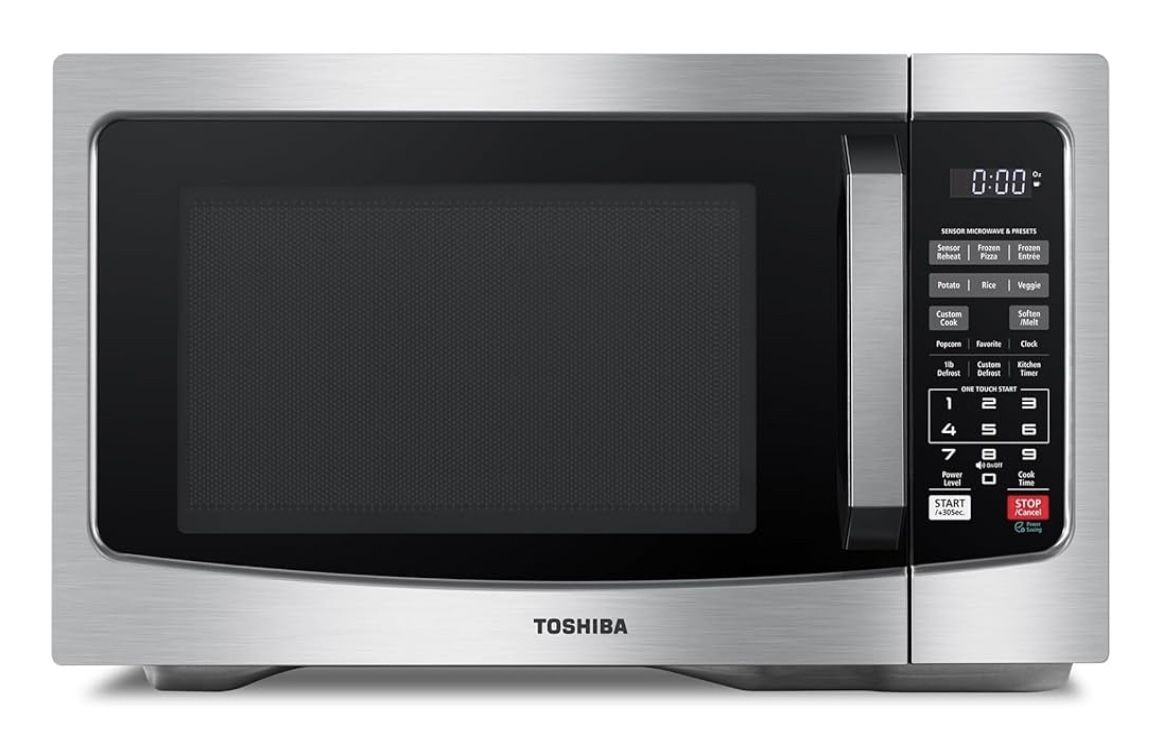 Toshiba Microwave In Like New Condition, Only 6 Months Old. 1000W Model EM131A5C In Stainless Steel Front