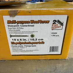 Wood Screws #10 X 4” Long 