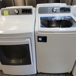 New Midea Top Loading Washer And Gas Dryer Set 