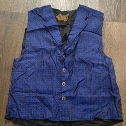 Men’s Blue Vest Size Large By Palo Duro Panhandle Slim #10