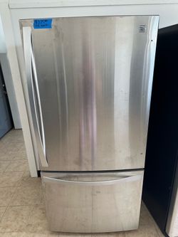 Kenmore Elite Bottom Freezer Stainless Steel Refrigerator Ice Works