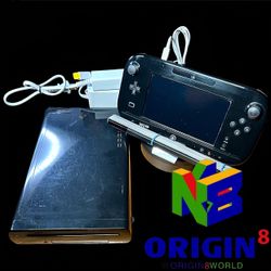 Nintendo Wii U Black 32GB Console WUP-101(02)  Nintendo Wii U 32GB Black Console Gamepad ** TESTED** Cables Works