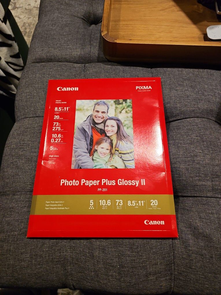 Canon Photo Paper Plus Glossy II 8.5in x 11in 20 Sheets