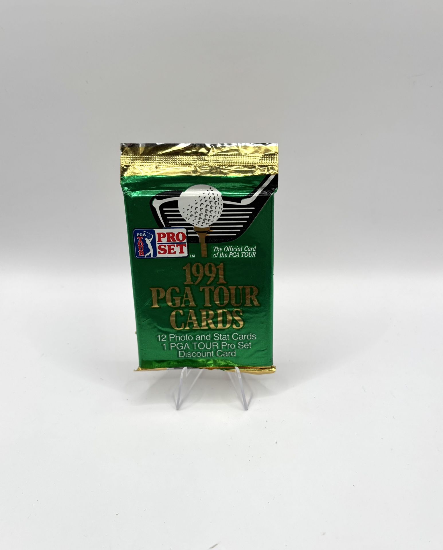 1991 PGA Tour Pro Set Golf Trading Cards Unopened (1 Sealed Wax Pack).