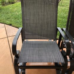 Single Wicker Rolling Glider Chair
