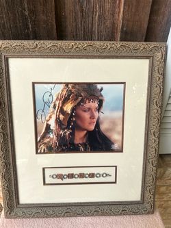 XENA Warrior Princess Signed Framed Picture With XENA Bracelet NICE!