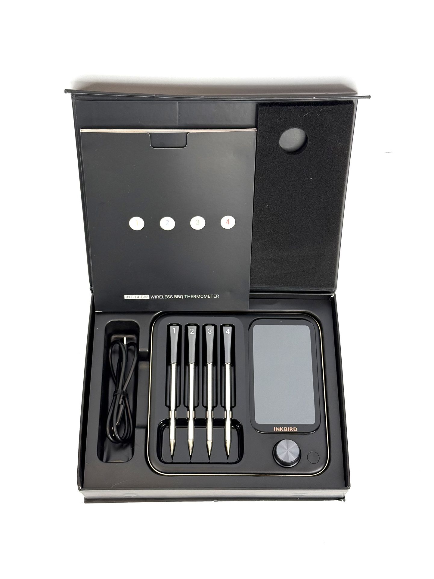 INKBIRD INT-14-BW WiFi Wireless BBQ Thermometer | 4-Probe Grill Smoker Monitor