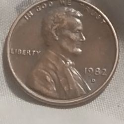 1982 D Small Date Copper Penny Weight Is 3.1g