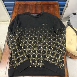 Supply & Demand- Black and Gold Fleur de Lis Monogram Crew Neck Sweatshirt